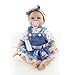 Nicery Munecas Reborn Baby Vinilo de Silicona Suave para Niños y Niñas Cumpleaños Bebé Reborn 20-22 Inch 50-55 cm Juguetes Reborn Baby gx55-55es