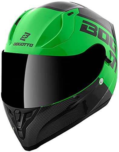 Bogotto V128 BG-X Casco, nero/verde, 2XL