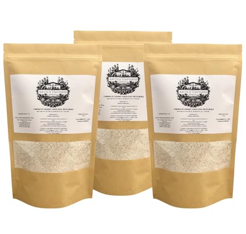 Farina di Grano Saraceno Integrale Macinata a Pietra al Momento dell'Ordine 100% Naturale - Naturalmente Priva di Glutine - 3 Kg -