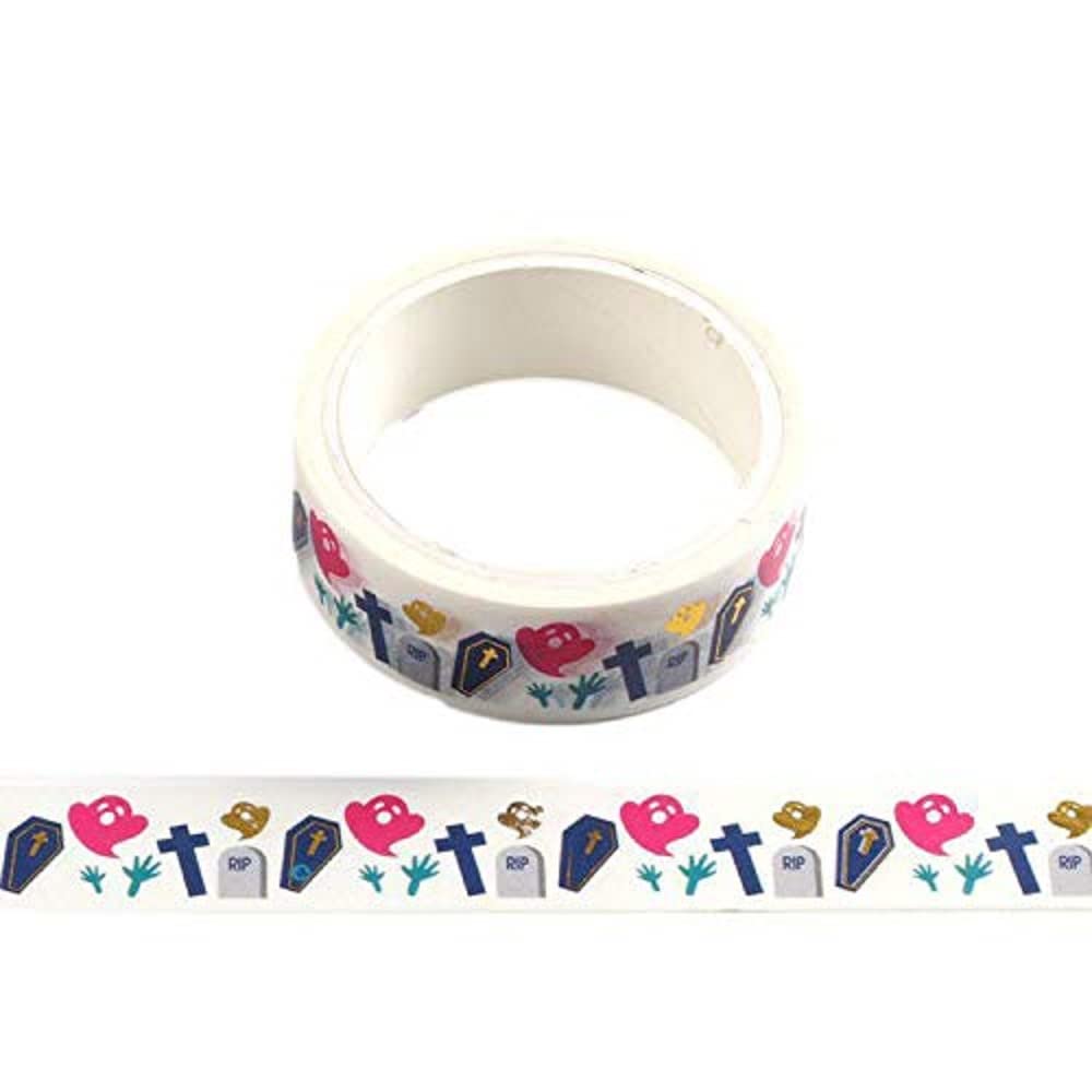 Syntego Gold Colourful Vampire Washi Tape Great For Kids Crafts Halloween 15Mm X 5M