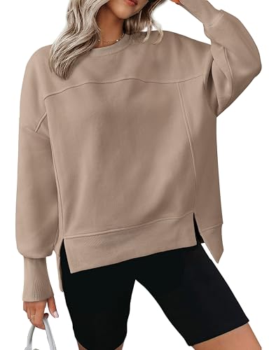 BTFBM Women's Casual Crewneck Sweatshirts 2025 Spring Fall Clothes Long