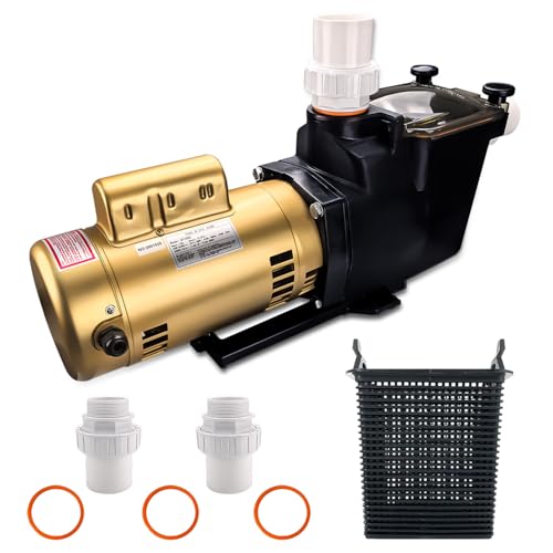 W3SP2607X10 Super Pool Pump 1HP 60Hz 115V Replacement for Hayward W3SP2607X10 SP2607X10 Pool Pump Suitable for All Above and In Ground Pools and Spa