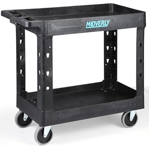 Heavy Duty Utility Cart with Swivel Wheels Cover