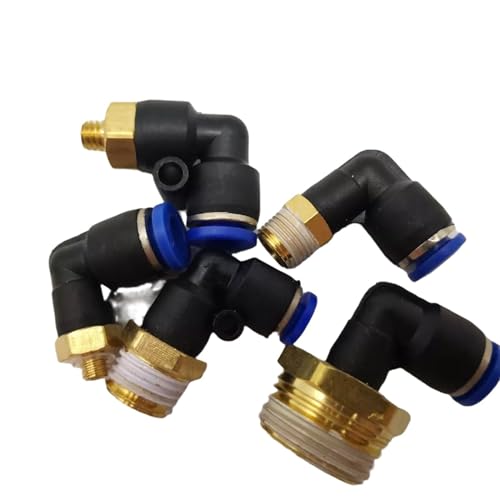 Conector neumático en L PL4-02 para tubo de 4mm y rosca BSPT de 1/4 5