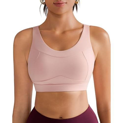 RUNNING GIRL High Impact Sports Bras for Women,Racerback Running Bra Workout Crop Tank Tops Longline Sports Bra Push up