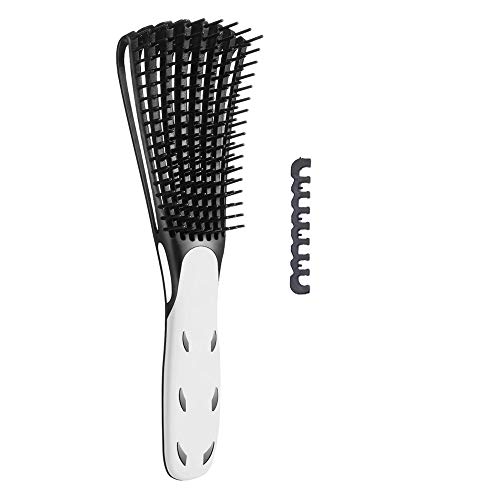 Detangling Brush for Curly Hair,Ez Detangler Hair Brush Detangling Comb for African American 4b/4c Hair/Kinky/Curly/Coily/Long Thick Hair,Easy Clean 