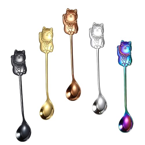 SOLUSTRE 5 Piezas Cuchara De Acero Inoxidable Cucharas Soperas Adorable Cuchara Suministro De Cocina Cuchara Mezcladora Cuchara Para De Acero Inoxidable Cuchara De Te