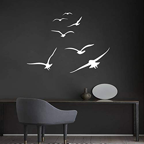 Vinilos Decorativos de Pájaros Voladores, Blanco miniatura 2