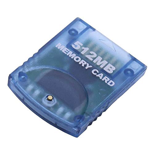 CNmuca Practical Memory Card for Wii Gamecube Game 4MB~512MB 8192 Blocks Memorial Stick Blue 512MB