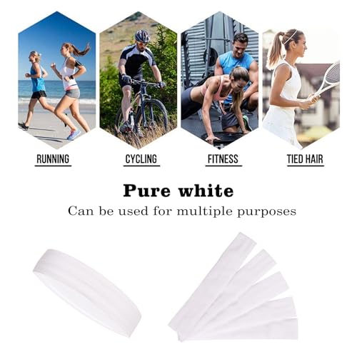 Image of Workout Headbands Non Slip Headband Sport Headbands Sweatbands Elastic Sport Hair Bands for Sports Travel Indoor Fitness Gym