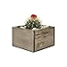 CYS EXCEL Wood Square Planter Box with Removable Plastic Liner (H:4