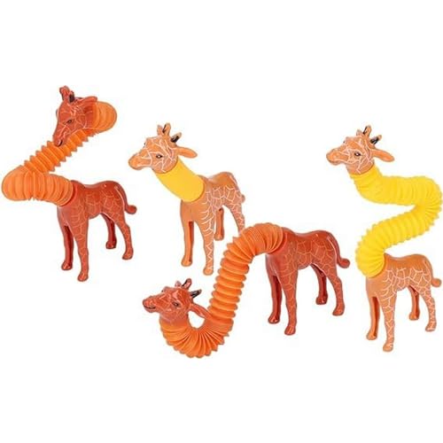 Image of LED Telescopic Suction Cup Giraffe Toy, Pop Tubes Fidget Toys, Shape Changing Telescopic Sensory Tubes Fidget Tubes Sensory Toys Suction Toy, Funny Gift (Pack of 1)