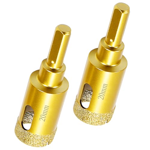 Diamond Hole Saw Bits,Tile Hole Saw Kit 3/4" Diamond Core Drill Bit 2pcs for Porcelain, Tile, Ceramic, Glass, Tile,Granite,Stone,Marble 20mm