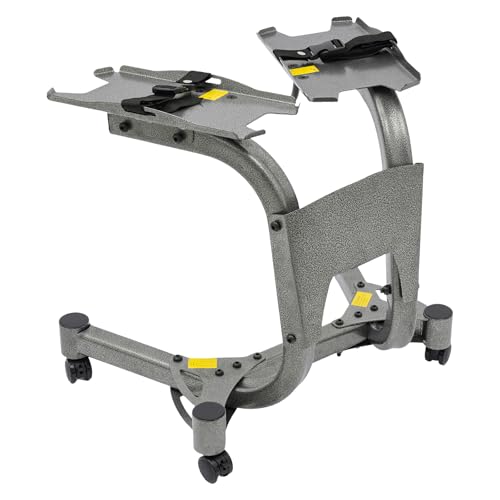 Support d'haltères mobile pour s'entraîner dans le salon - Range-poids compact 100 kg en métal - 6