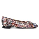 Flat Flacher Damenschuh Brunate aus perforiertem Leder mehrfarbig - 11866 Pop Multi - Größe 39