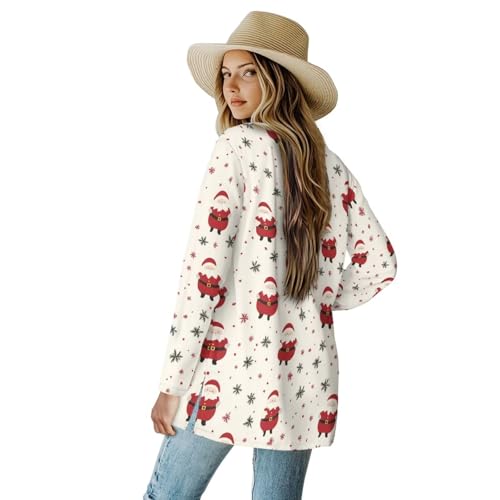Image of Women's Open Front Cardigan Long Sleeve Loose Sweater Lightweight Soft Cardigan Jackets