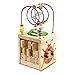 BeebeeRun Actividad de Madera Cubo 6 en 1 Juguete de Madera Educativo para niños pequeños y Juguetes (Wooden)
