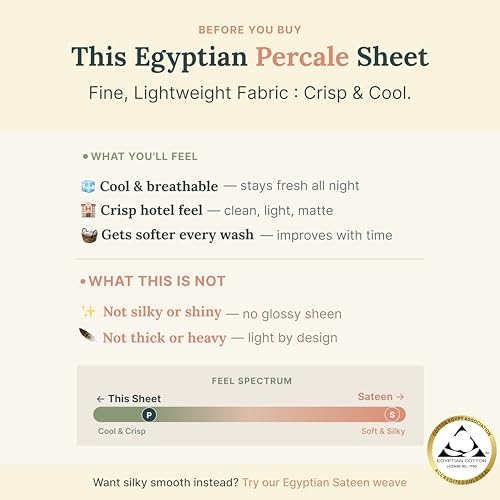 Image of California Design Den Egyptian Percale Sheet Set Full Size - Certified 100% Egyptian Cotton, Lightweight Percale Cotton Sheets Full Size, Deep Pockets, Crisp & Durable Luxury Bedding Set - Slate Blue