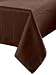 Benson Mills Gourmet Spillproof Fabric Tablecloth, Chocolate, 60-inch by 120-inch