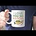 Imagen de MUGFFINS taza novia novio con frase I love you so matcha en Inglés