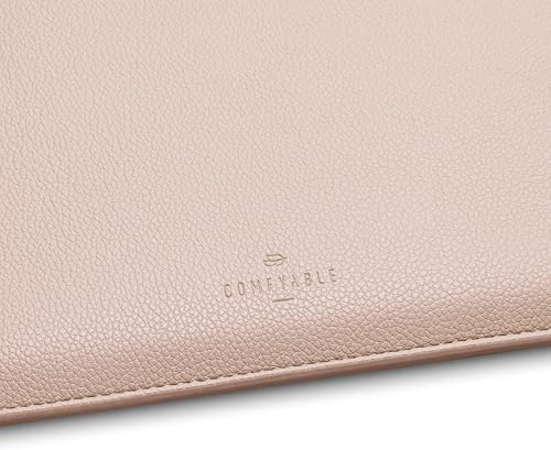 Image of Comfyable Laptop Sleeve 14 Inch Precisely Compatible with MacBook Pro 14-inch M4 M3 M2 M1 Pro /Max 2024-2021 & Old Versioned 13 Inch MacBook Pro /MacBook Air, Faux Leather Cover Case, 13 in 14 in, Sand