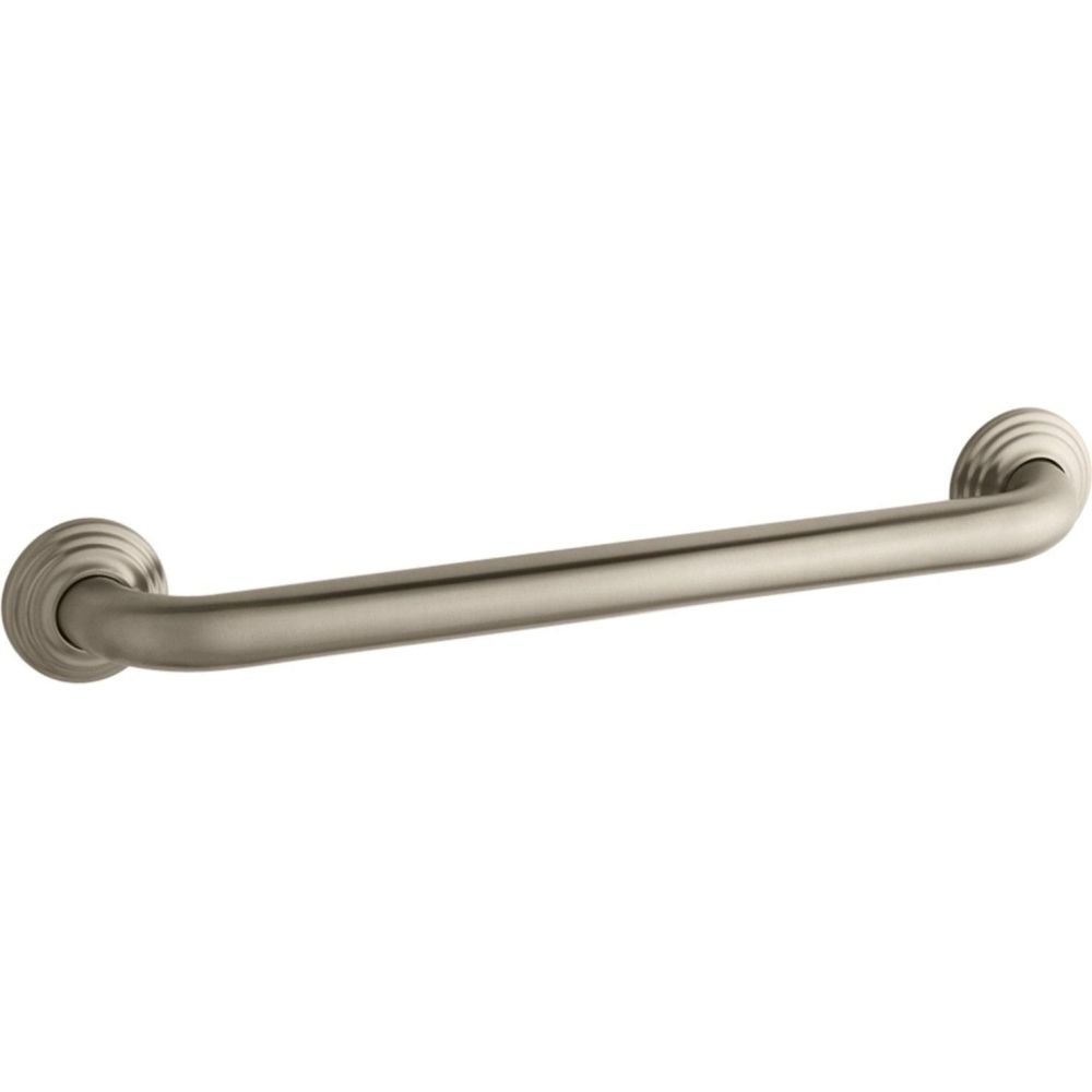 KOHLER K-10541-BV Traditional 18-Inch Grab Bar, Vibrant Brushed Bronze