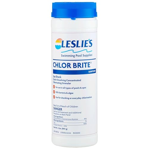 Leslie's Chlor Brite Granular Chlorine Spa Shock 2 lbs LPM 18754