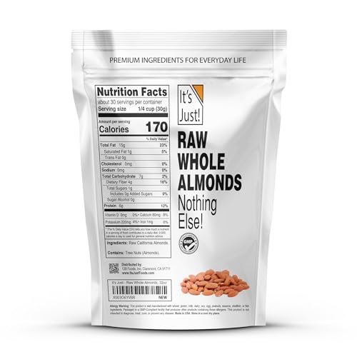 Image of It's Just - Raw Whole Almonds, Unsalted, 32oz