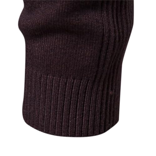 Solid Color Casual Simple Classic High Collar Knitted Warm Slim Fit Men's Sweater3