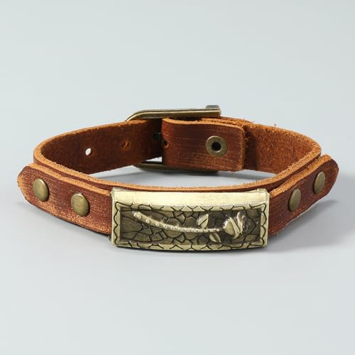 Pulsera Boho de Cuero Ajustable Marrón Vintage miniatura 3