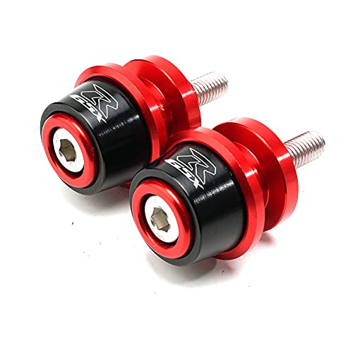 Motorcycle Swing Arm Spools Sliders, Cnc Swing Arm Stand Screw, Swingarm Stand Paddock Compatible For Suzuki Gsxr1000 Gsxr1300 Gsxr600 Gsxr750 Gsxr 125 Gsxr 150 (Red) #TOP2