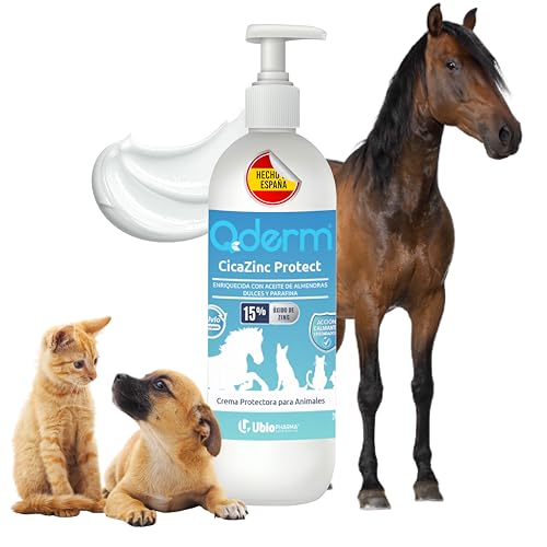 Qderm CicaZinc Protect – Crema Protectora, Calmante e Hidratante | Alivia Picores, Rozaduras, Irritaciones en Almohadillas, Piel y Zonas Sensibles | Todo Tipo de Piel Animales, Perros, Caballo 200ml