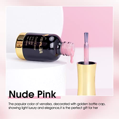 Venalisa Gel Nail Polish, 12Ml Nude Pink Color Soak Off Uv Led Nail Gel Polish Nail Art Starter Manicure Salon Diy At Home, 0.43 Oz #TOP1
