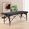 PayLessHere Massage Bed Portable Massage Table 77 L 28 W 2 THK Lash Bed 2 Folding Height Adjustable PU Leather Spa Table with Oxford Bag for Spa Footmassage Facial CareSpa Tattoo