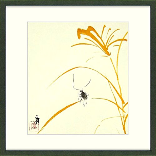 Amazon.co.jp: 徳力富吉郎『秋虫』木版画 静物画 動物画 むし