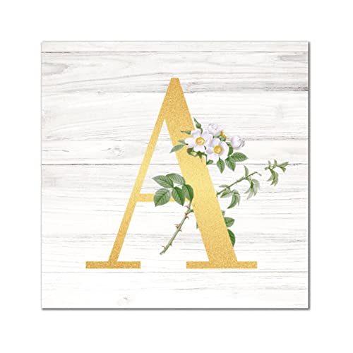 Lettres A monogramme bois doré pour personnaliser votre décoration maison
