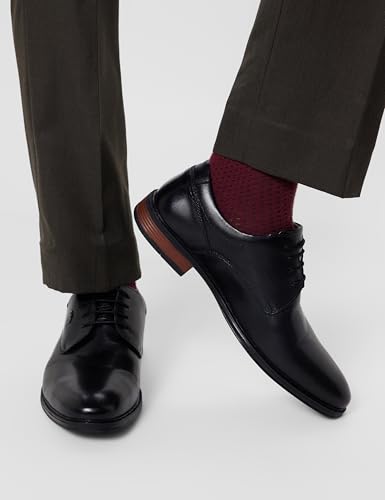 Image of Lee Cooper LC9252E Men's Leather Derby Formal Shoes | Lightweight, Comfortable & Stylish Lace-Ups for Office, Business