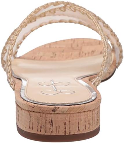 Jessica Simpson Women's Cabrie Flat Sandal, Clear/Natural, 5.5 | Image 2