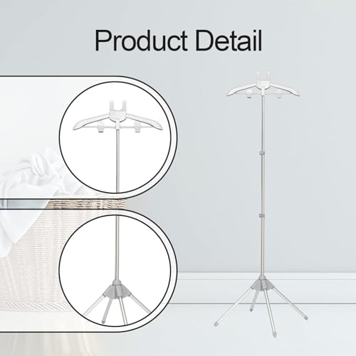 Perchero para planchar plegable de metal para espacios pequeños 3