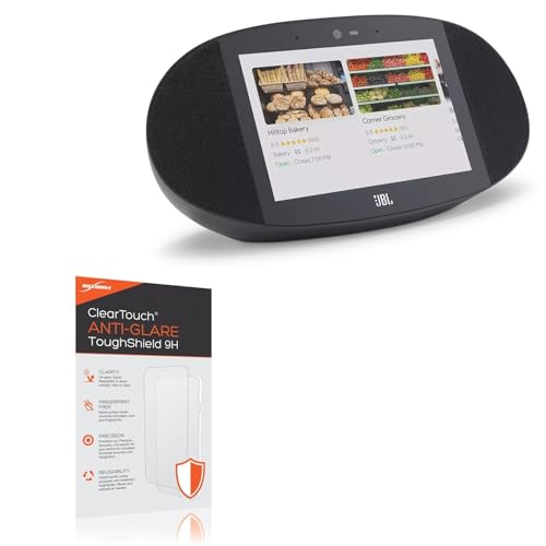 BoxWave Screen Protector Compatible with JBL Link View - ClearTouch Anti-Glare ToughShield 9H (2-Pack), Anti-Glare 9H Tough Flexible Film Screen Protector