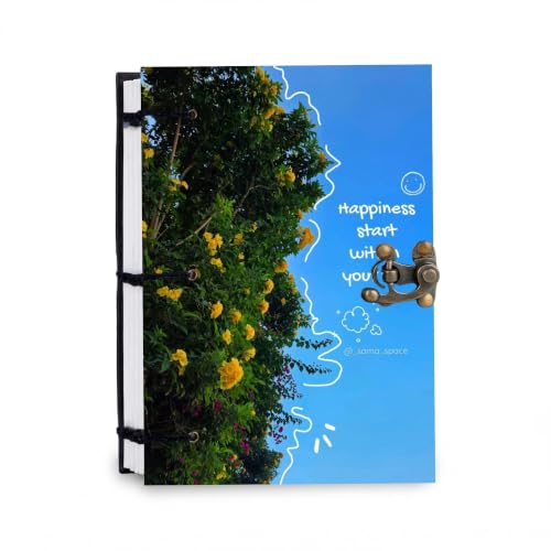 Image of Doodle Happiness Diary Notebook 7x5 Inch 160 Pages Unruled Journal for Notes