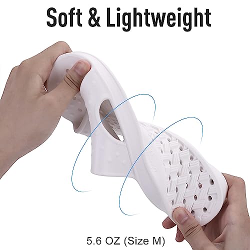 Image of shevalues Shower Shoes for Women Men with Arch Support Quick Drying Pool Slides Lightweight Beach Sandals with Drain Holes