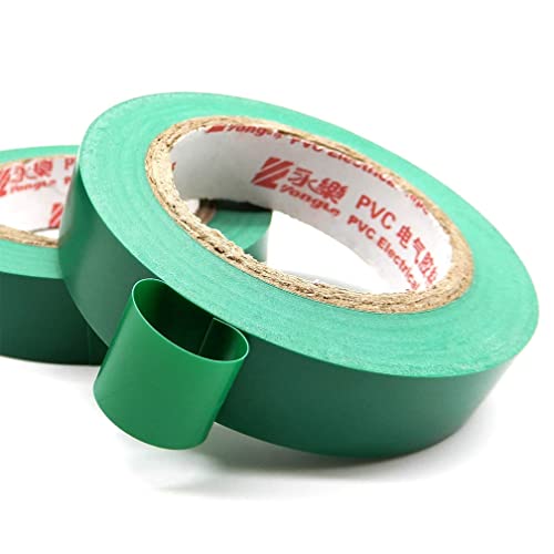 Image of Maveek Electrical Insulation Tape, PVC Vinyl Electrical Tapes with Rubber Based Adhesive, Heat Resistant, Flame Retardant, Waterproof(6 Rolls,Green)