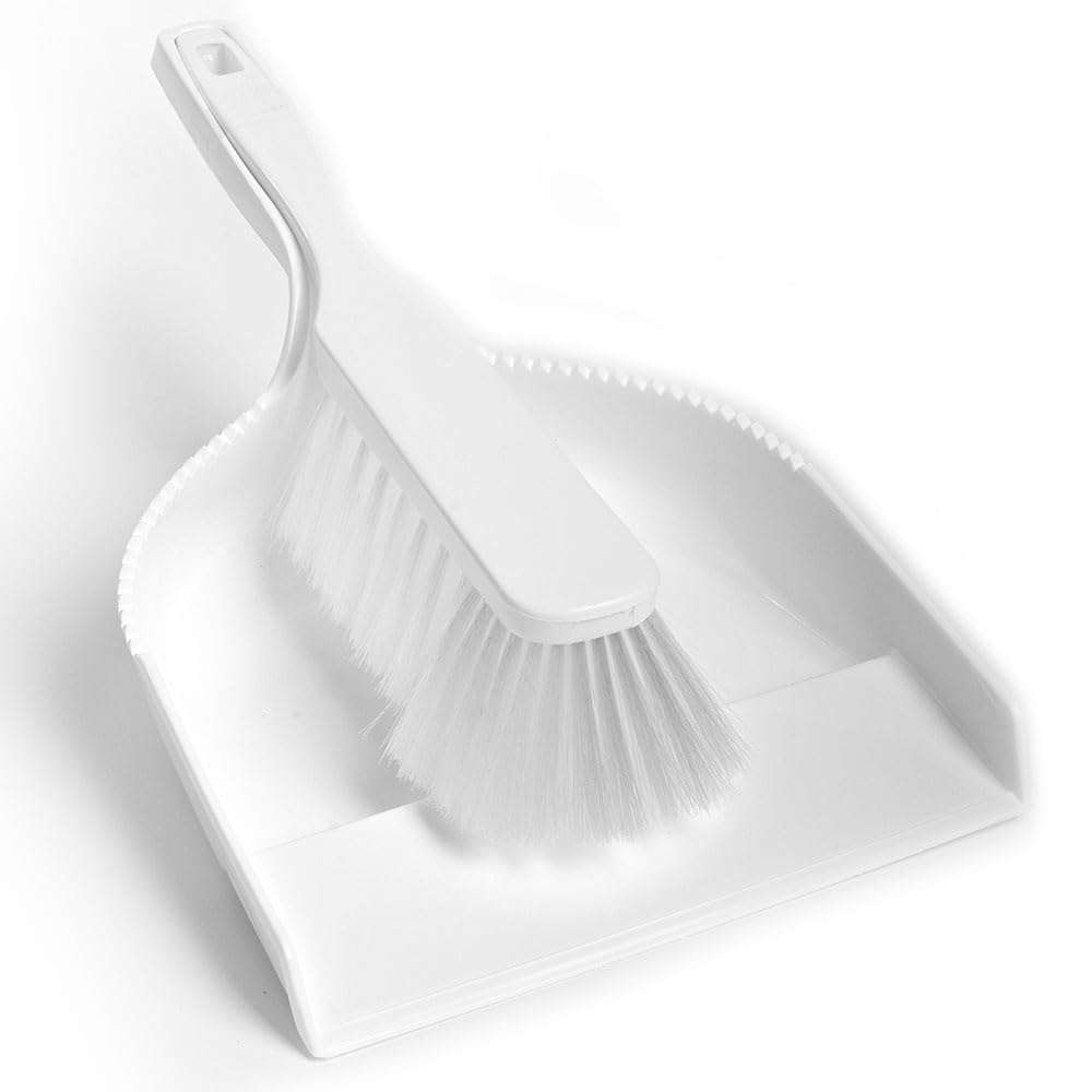 4 Stück Hygoclean Kehrgarnitur, weiß, L: 35cm, Kehrgarnitur, Handfeger, Kehrschaufelset