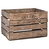Esschert Design Caisse en Bois vieillie 51 x 42 cm