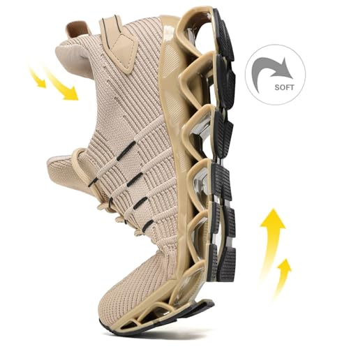 Image of Mens Running Shoes Mesh Breathable Trail Runners Fashion Sport Blade Walking Tennis Sneakers