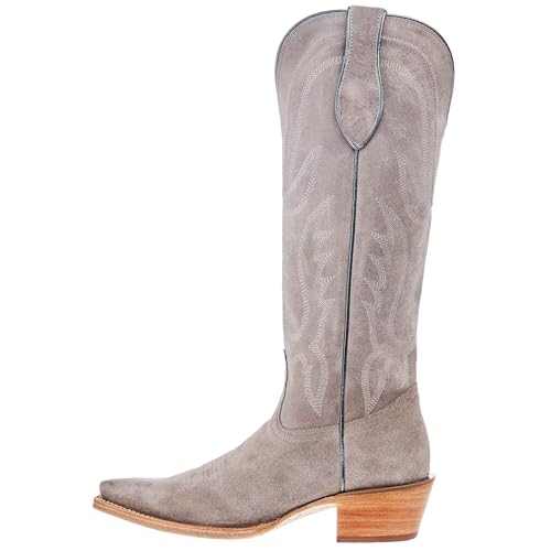 Tony Lama Women`s Ash Suede Vamp 15In Ash Suede Top Boot2