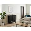 SIMPLIHOME Amherst 32-inch Wide Solid Wood Transitional-Style Low Storage Cabinet in Hickory Brown for Living Room, Entryway, or Dining Area with Adjustable Shelves