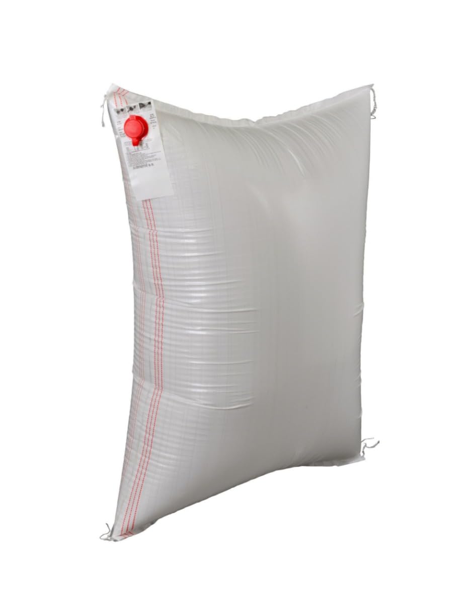 Stausäcke Ladungssicherung | Level 1 | weiß mit Mehrwegventil | 2-lagig aus PP (Polypropylen) | Staupolster | Luftpolster | zur Schließung von Ladelücken (SET 10, 910 x 600 mm)