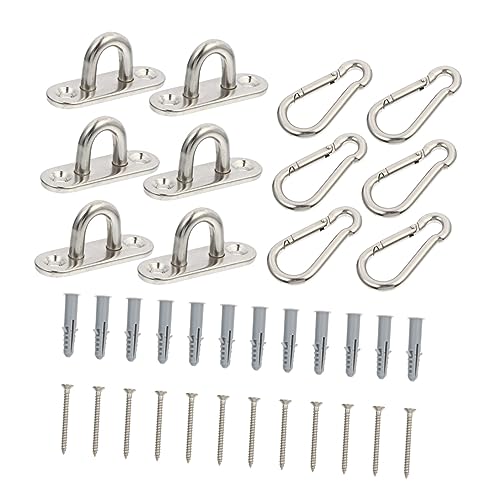 BEBEMOKO Sturdy Marine Grade Snap Hook Plate Stainless Steel Construction Versatile for Ceilings Walls Boats